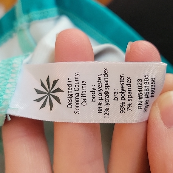 Athleta Seafoam Green Floral Tank Top, Women's Large, Excellent Condition! - Picture 6 of 7